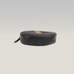 Gucci GG Marmont Marsupio Piccolo in Pelle Matelassé Nera con Logo Double G Dorato