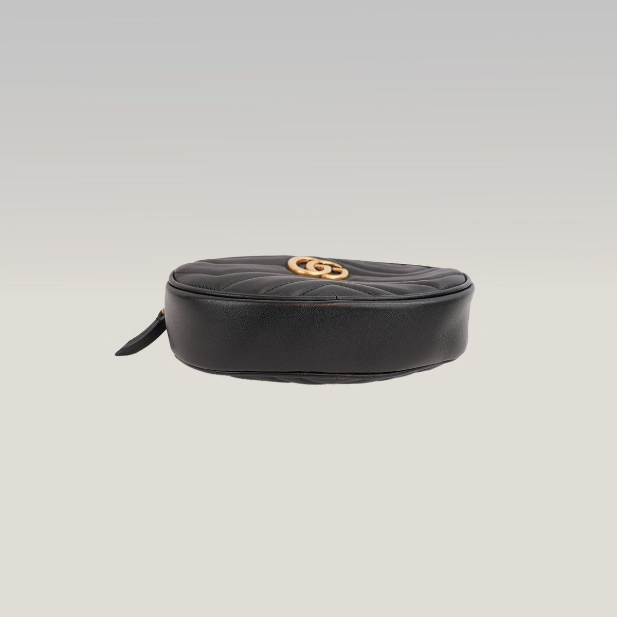 Gucci GG Marmont Marsupio Piccolo in Pelle Matelassé Nera con Logo Double G Dorato