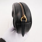 Gucci GG Marmont Marsupio Piccolo in Pelle Matelassé Nera con Logo Double G Dorato