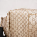 Gucci Bree Medium Guccissima Tote Bag Beige in Pelle con Doppio Manico e Tracolla