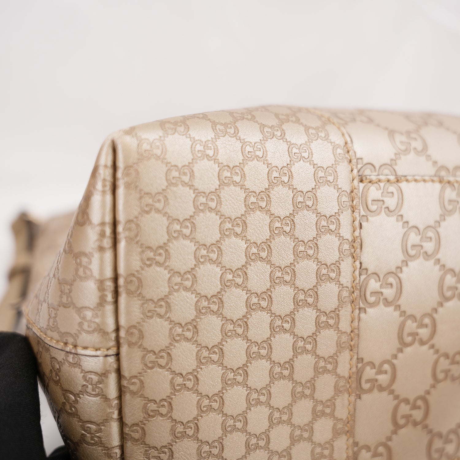 Gucci Bree Medium Guccissima Tote Bag Beige in Pelle con Doppio Manico e Tracolla
