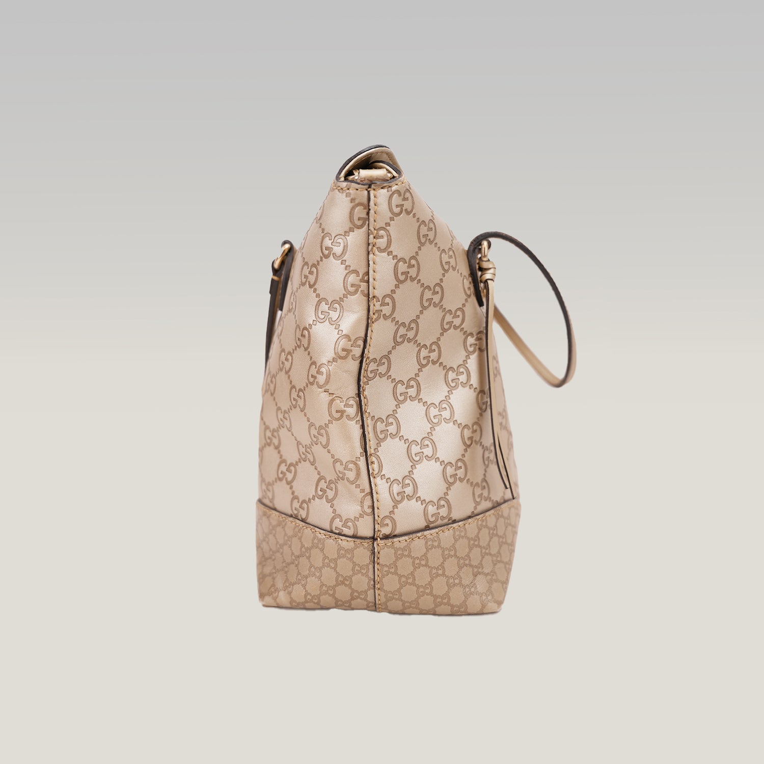 Gucci Bree Medium Guccissima Tote Bag Beige in Pelle con Doppio Manico e Tracolla