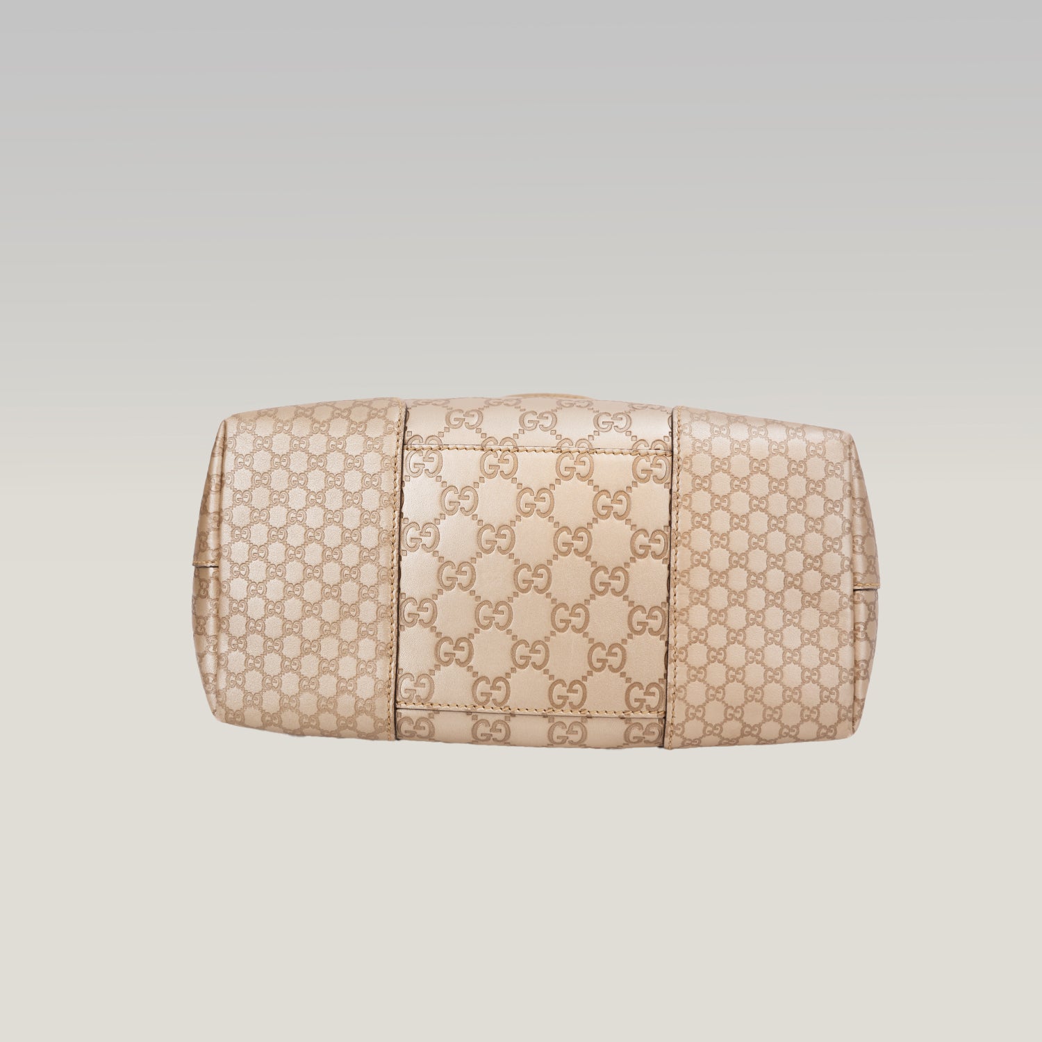 Gucci Bree Medium Guccissima Tote Bag Beige in Pelle con Doppio Manico e Tracolla
