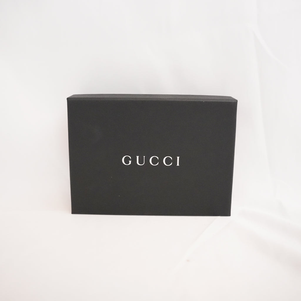 GUCCI Kartenetui GG Supreme in Beige und Braun mit bordeauxfarbenem Leder und Box
