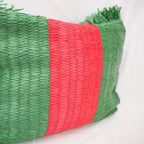 Gucci Raffia Cestino Tote Bag Verde e Rosa in Paglia Intrecciata con Pochette Interna