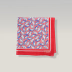 Gucci Foulard in Seta 50 Origami Boat Print Rosso e Blu