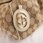 Gucci Sukey Medium GG Canvas and Leather Tote Bag Vintage
