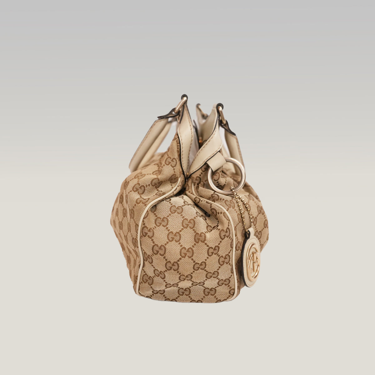 Gucci Sukey Medium GG Canvas and Leather Tote Bag Vintage