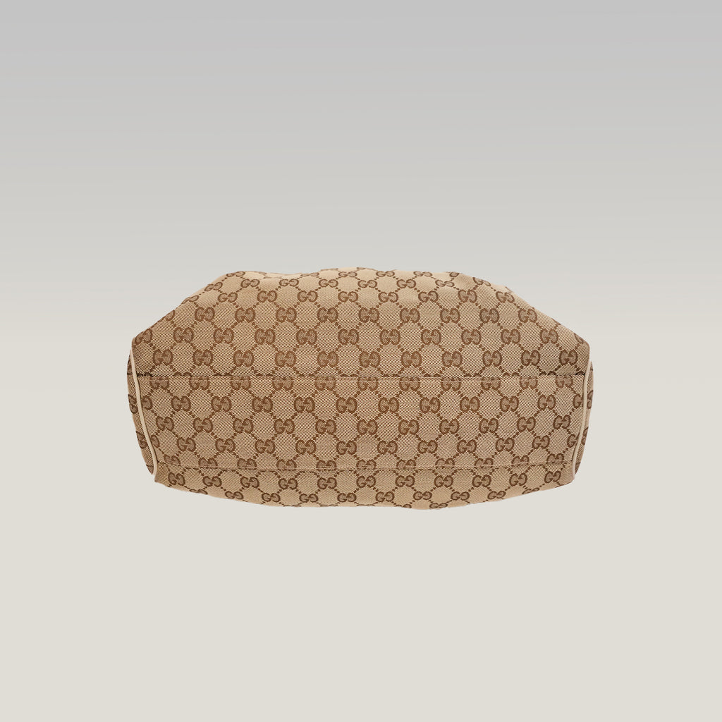 Gucci Sukey Medium GG Canvas and Leather Tote Bag Vintage