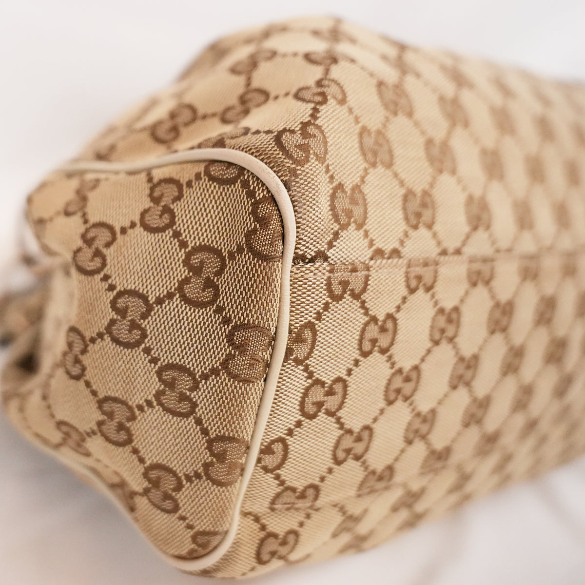Gucci Sukey Medium GG Canvas and Leather Tote Bag Vintage