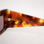 Gucci  Butterfly Havana Sunglasses with Gold Interlocking GG Logo
