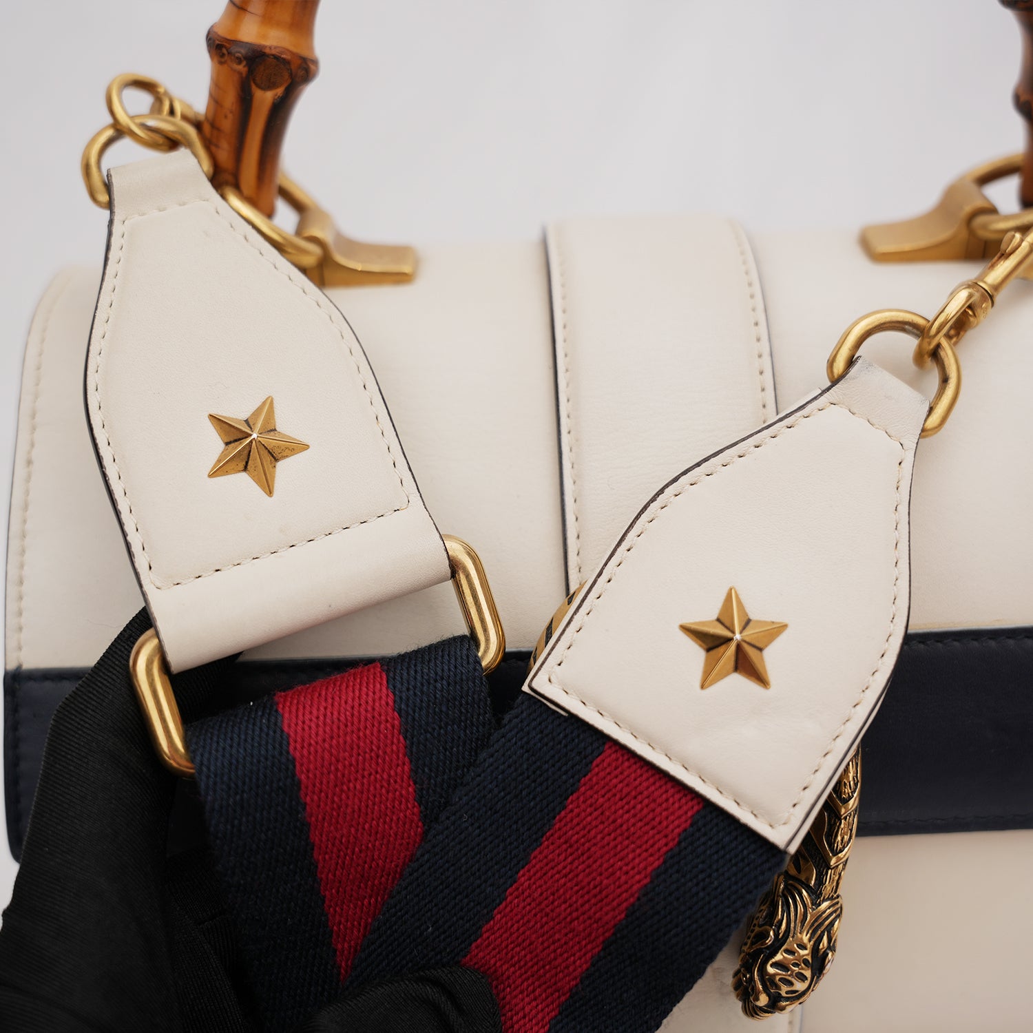 Gucci Dionysus Bamboo Borsa a Mano in Pelle Multicolor con Manico in Bambù e Tracolla