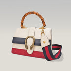 Gucci Dionysus Bamboo Borsa a Mano in Pelle Multicolor con Manico in Bambù e Tracolla