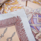 Hermès Carré 90 Foulard in Seta Multicolor con Stampa Equestre 90x90 cm