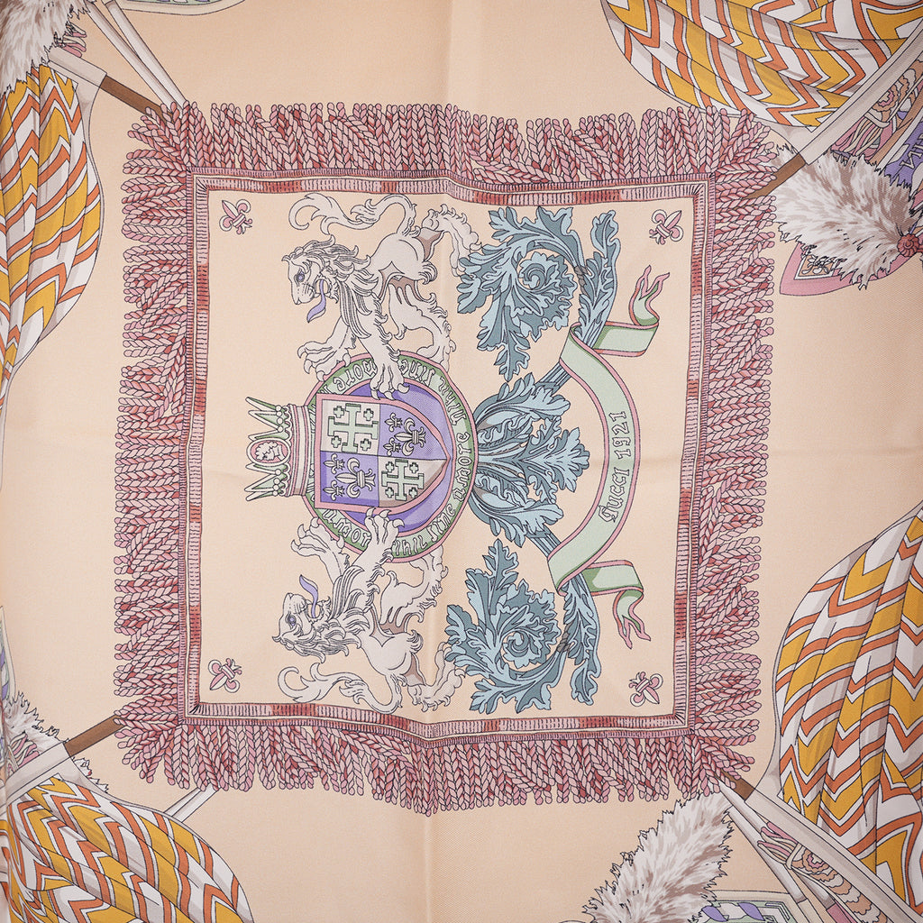 Hermès Carré 90 Foulard in Seta Multicolor con Stampa Equestre 90x90 cm