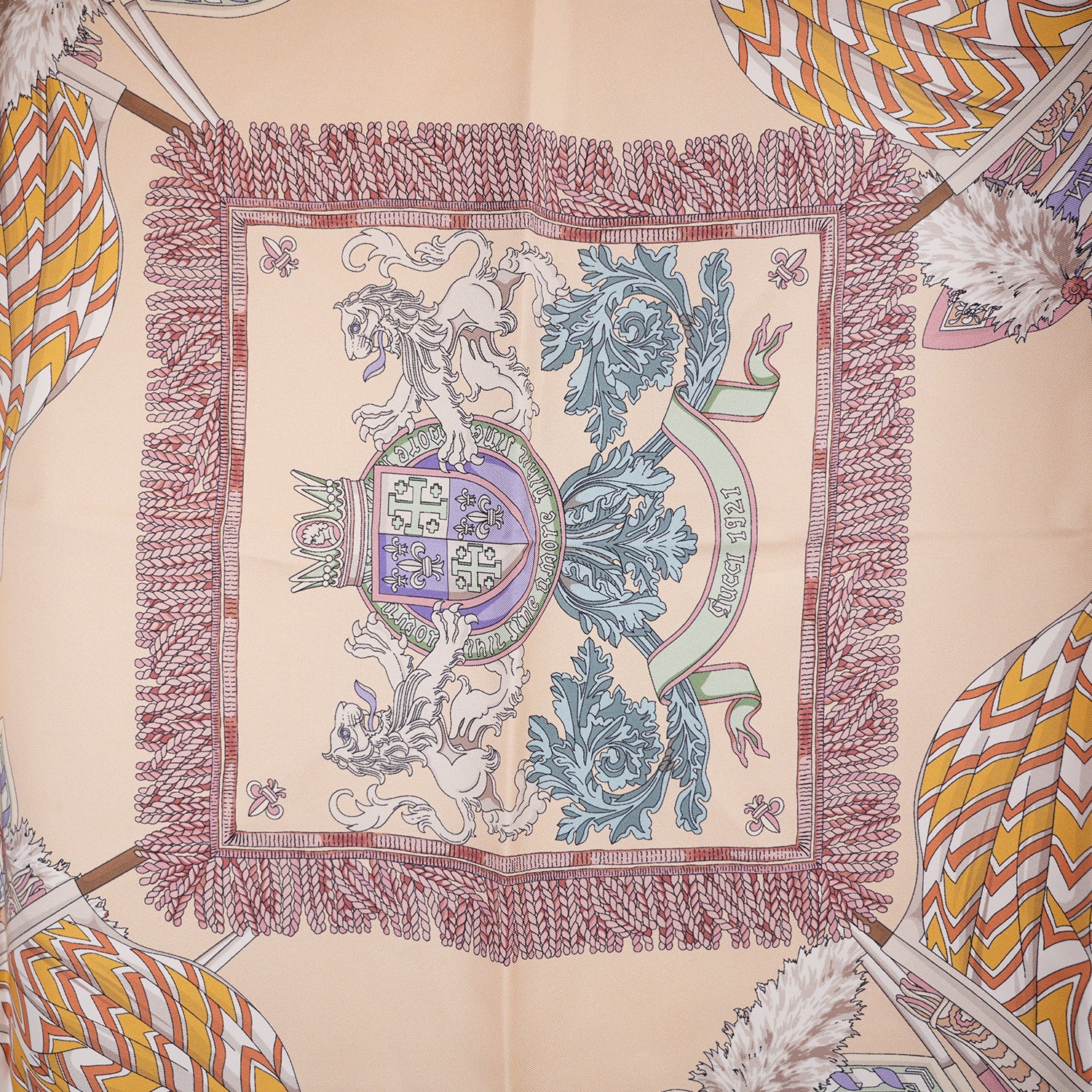 Hermès Carré 90 Foulard in Seta Multicolor con Stampa Equestre 90x90 cm