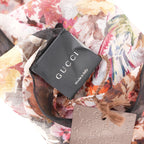 Gucci Foulard Donna in Seta con Stampa Floreale Multicolor e Bordo Nero | Sciarpa Lusso Elegante