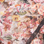 Gucci Foulard Donna in Seta con Stampa Floreale Multicolor e Bordo Nero | Sciarpa Lusso Elegante