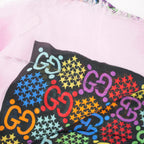Gucci GG Star Print Maxi Foulard in Seta Multicolor 135×135 cm Sciarpa Oversize