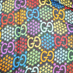 Gucci GG Star Print Maxi Foulard in Seta Multicolor 135×135 cm Sciarpa Oversize