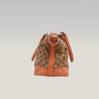 Gucci Vintage Web GG Canvas Borsa Media Rossa e Rosa