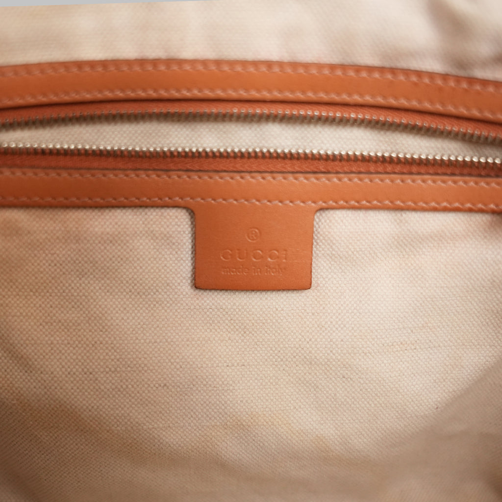 Gucci Vintage Web GG Canvas Borsa Media Rossa e Rosa