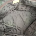 Gucci Vintage Borsa Tote Piccola in Tela GG con Web Verde e Rosso