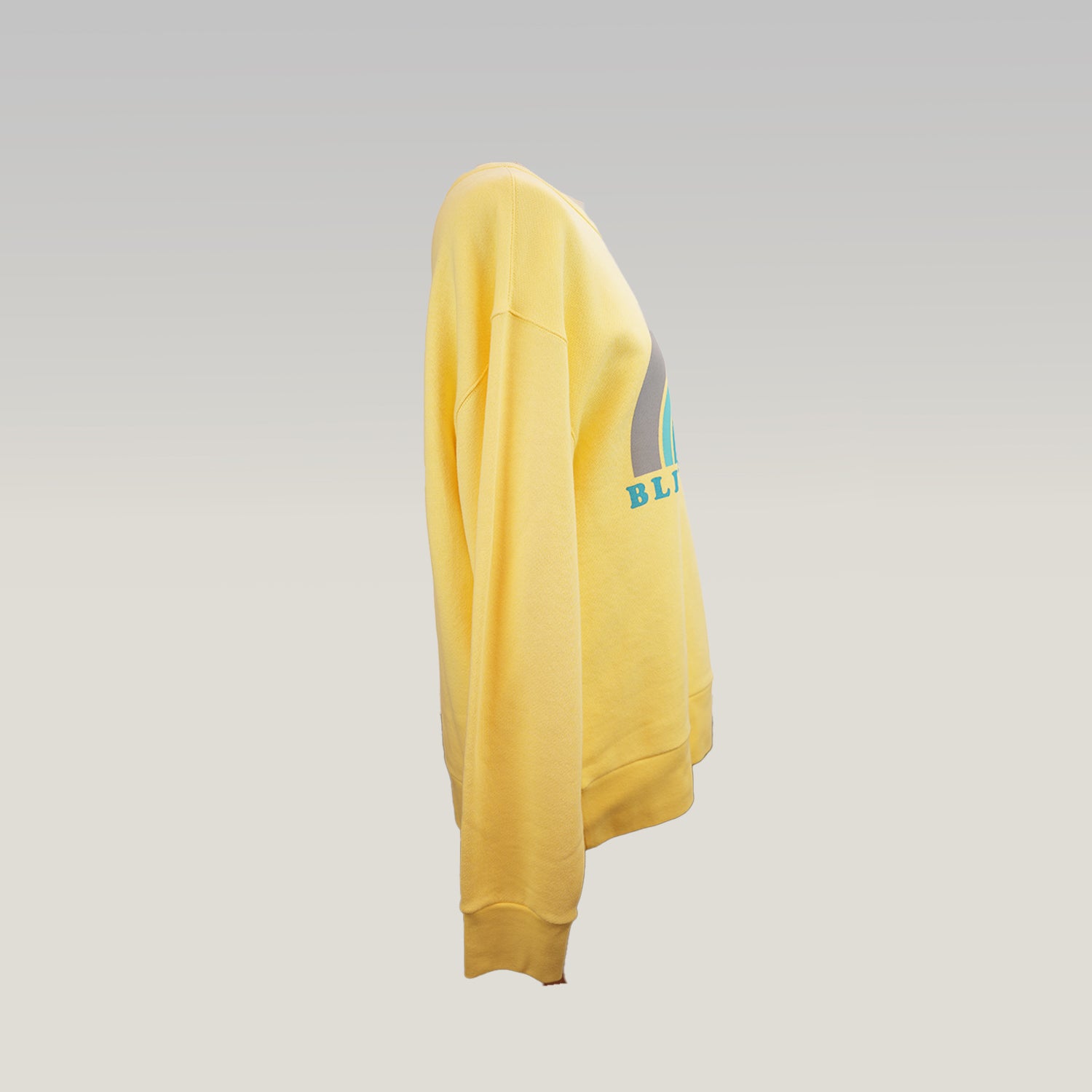 Gucci Felpa Donna Gialla Taglia S con Logo GG Rainbow Blind For Love Sweatshirt Oversize