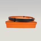 Cintura Hermès Kelly 18 Nera in Pelle Epsom con Fibbia Dorata e Scatola
