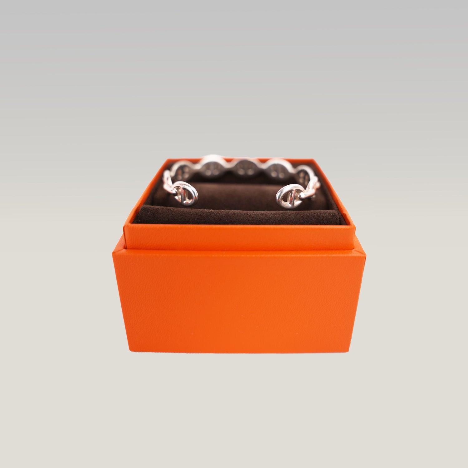 Bracciale Hermès Chaîne d’Ancre in Argento 925 con Maglie Iconiche e Scatola