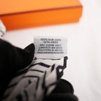 Foulard Hermès Carré Plissé 90 in Seta Bianco e Nero con Motivi Geometrici