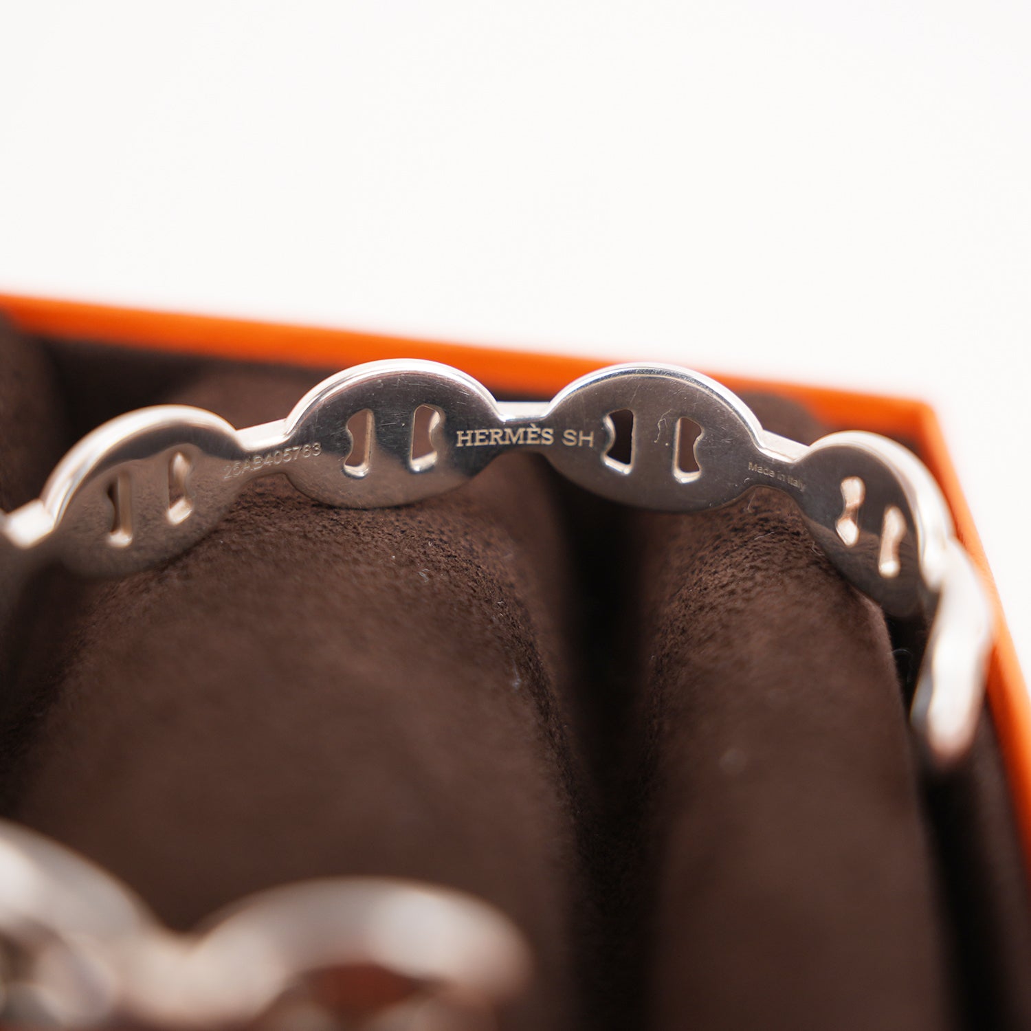 Bracciale Hermès Chaîne d’Ancre in Argento 925 con Maglie Iconiche e Scatola