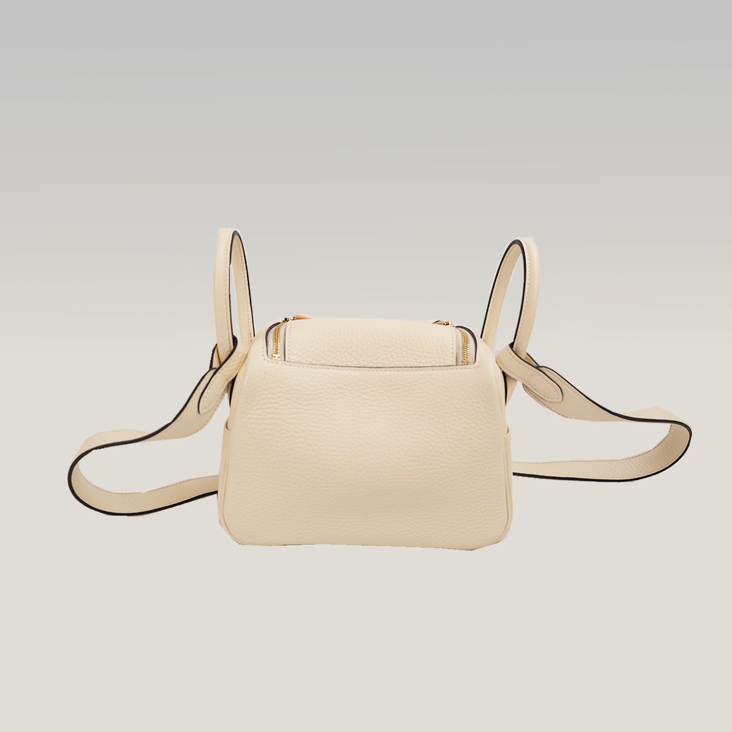Borsa Hermès Mini Lindy 20 Bianco Milkshake in Pelle con Hardware Dorato