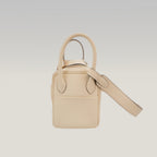 Borsa Hermès Mini Lindy 20 Bianco Milkshake in Pelle con Hardware Dorato