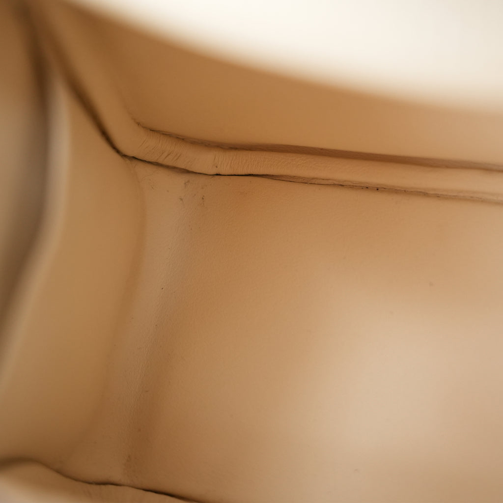 Borsa Hermès Mini Lindy 20 Bianco Milkshake in Pelle con Hardware Dorato