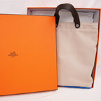 Hermès Petit H Multicolor Silk and Canvas Tote Bag with Leather Handles