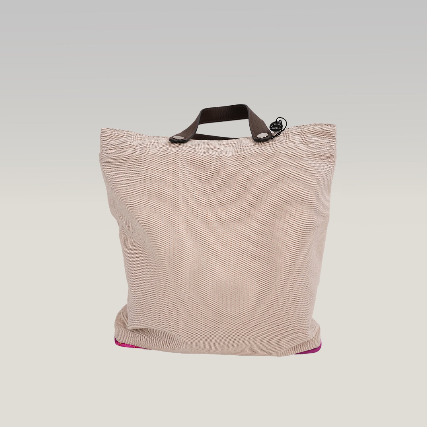 Hermès Petit H Multicolor Silk and Canvas Tote Bag with Leather Handles