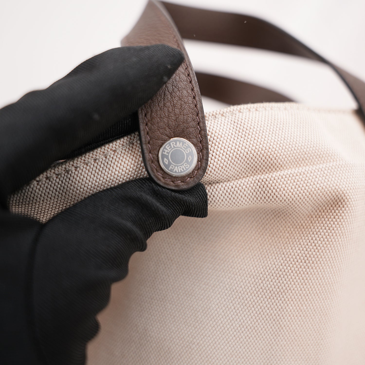 Hermès Petit H Multicolor Silk and Canvas Tote Bag with Leather Handles