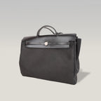 Hermès Herbag 31 black in canvas and cowhide 