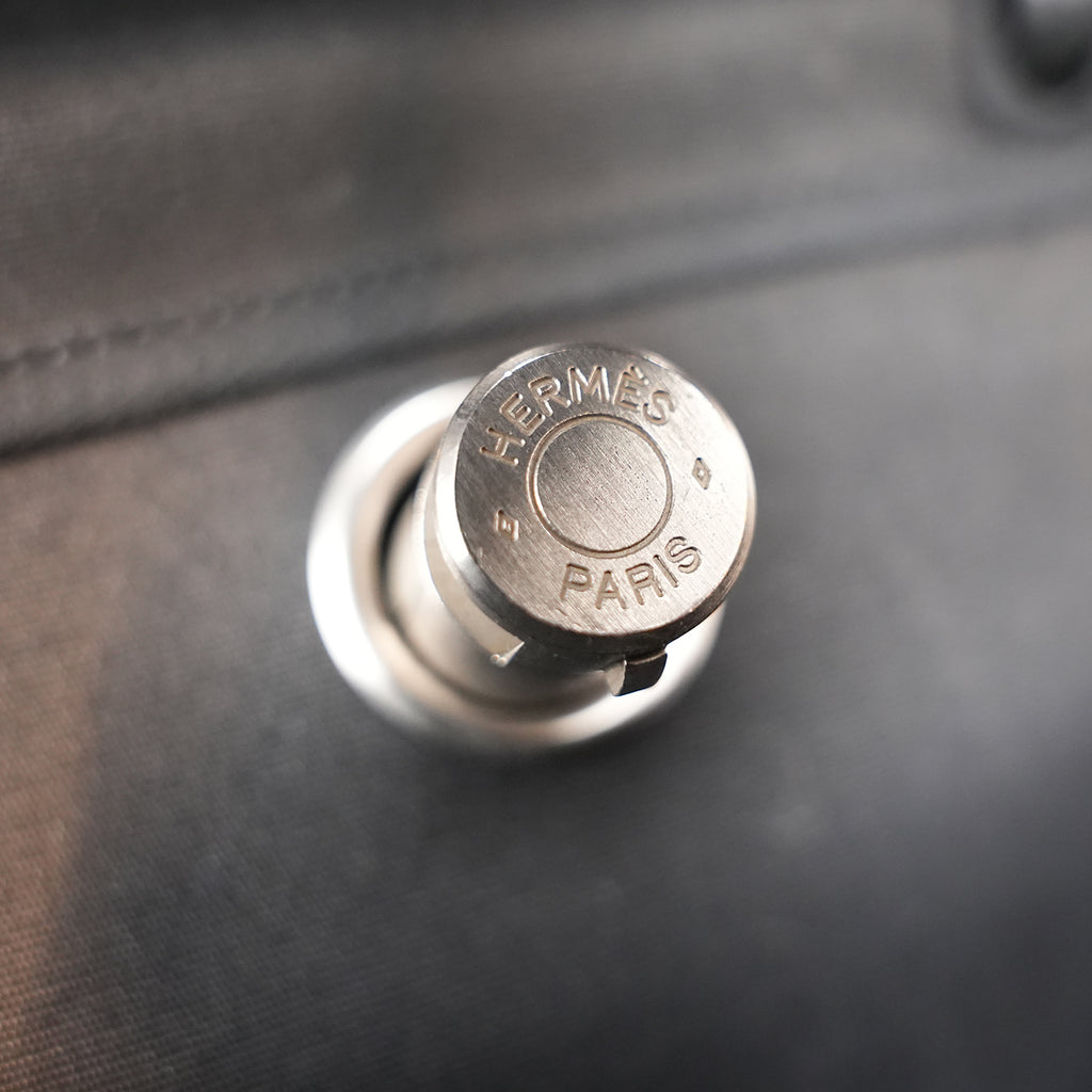 Hermès Herbag 31 black in canvas and cowhide 