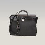 Hermès Herbag 31 black in canvas and cowhide 