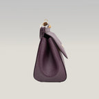 Dolce & Gabbana Sicily Small Bag Burgundy Dauphine Leather Top Handle Bag