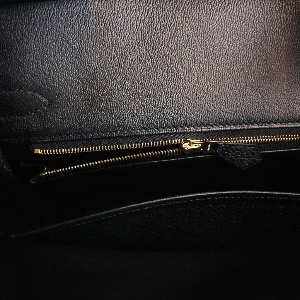 Hermès Birkin 30 Noir Togo Leather Gold Hardware Full Set New