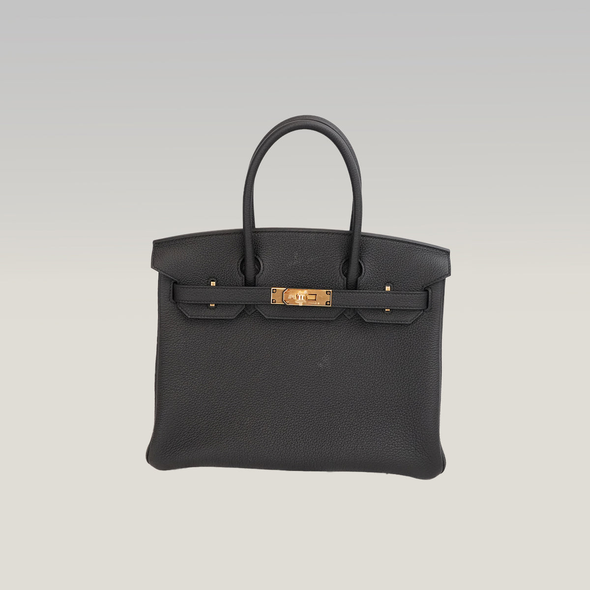 Hermès Birkin 30 Noir Togo Leather Gold Hardware Full Set New