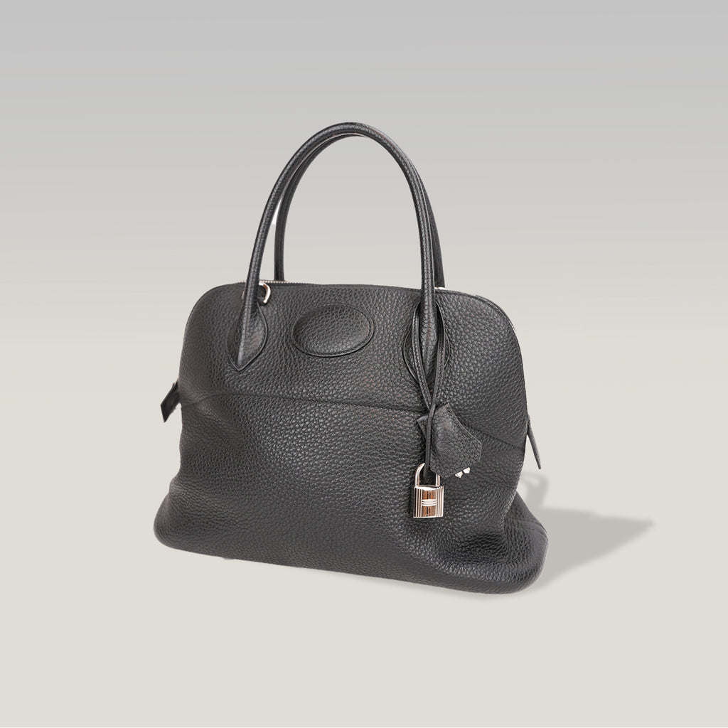 Hermès Bolide 31 Black Togo Leather Handbag with Gold Hardware