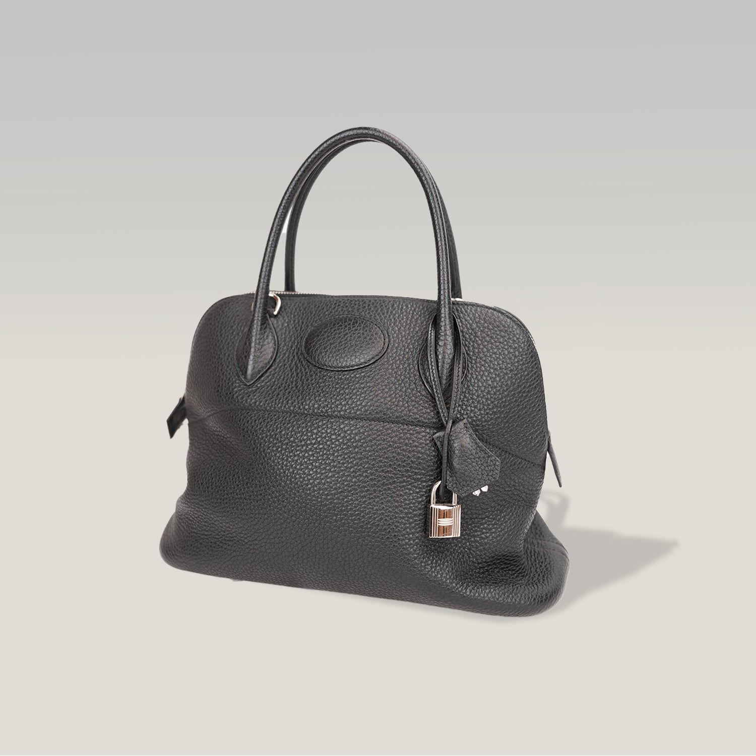 Hermès Bolide 31 Black Togo Leather Handbag with Gold Hardware