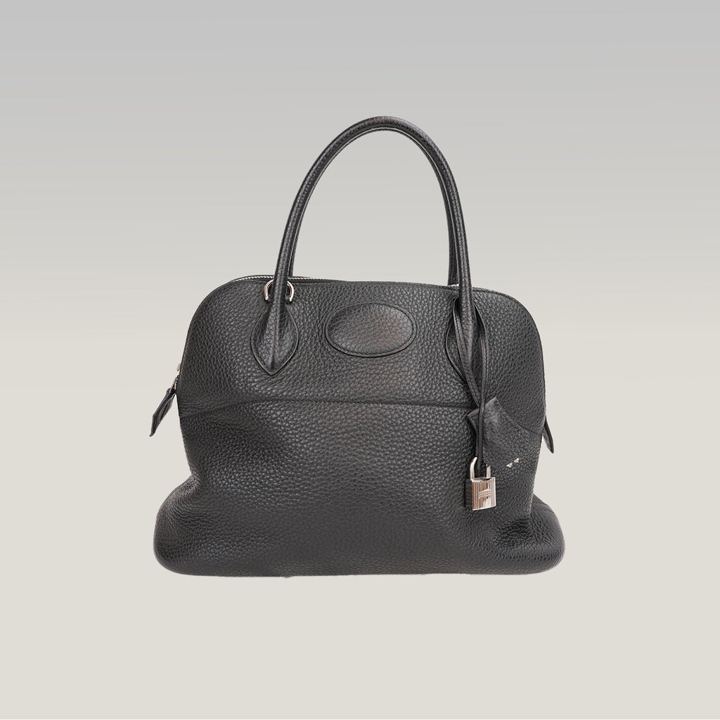 Hermès Bolide 31 Black Togo Leather Handbag with Gold Hardware