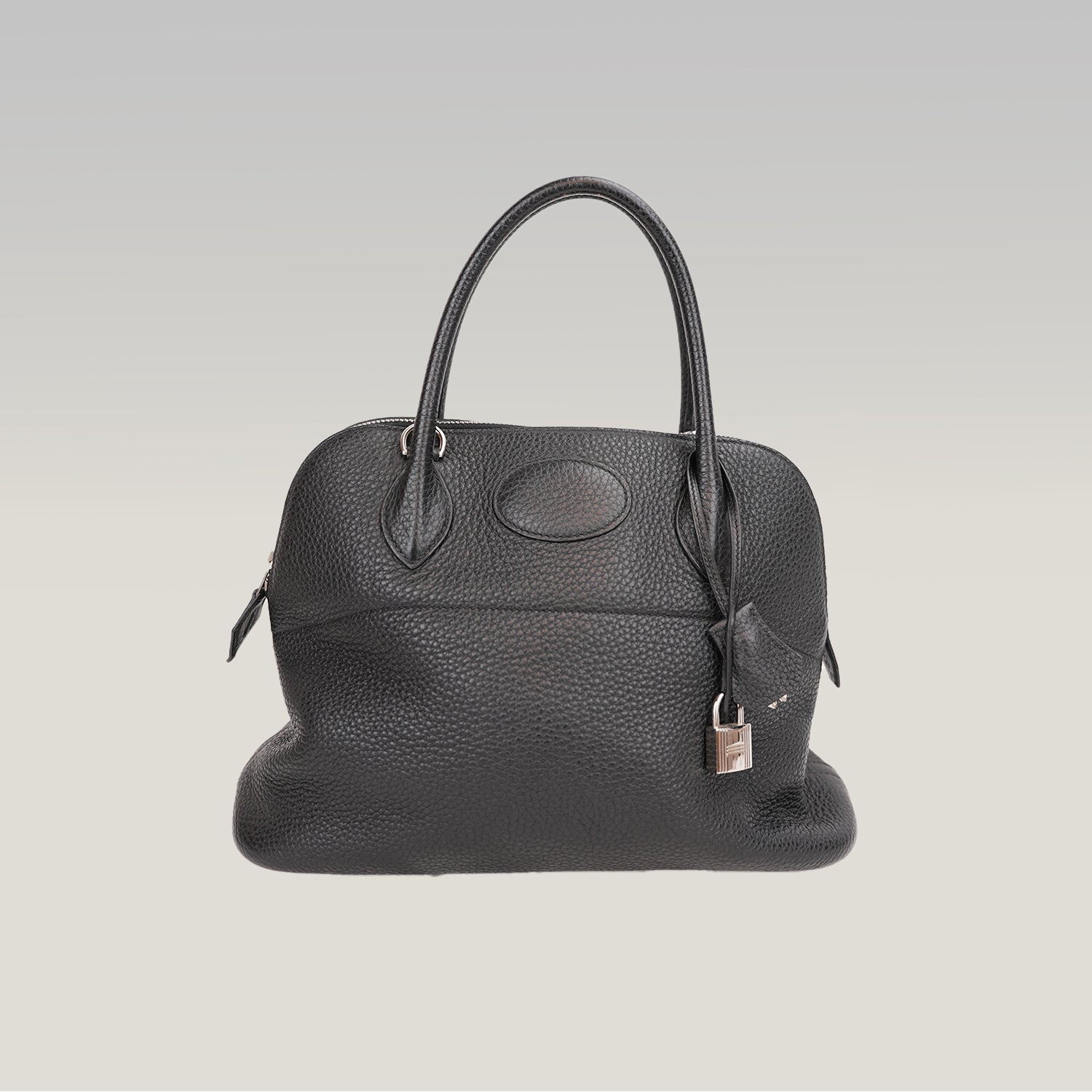 Hermès Bolide 31 Black Togo Leather Handbag with Gold Hardware