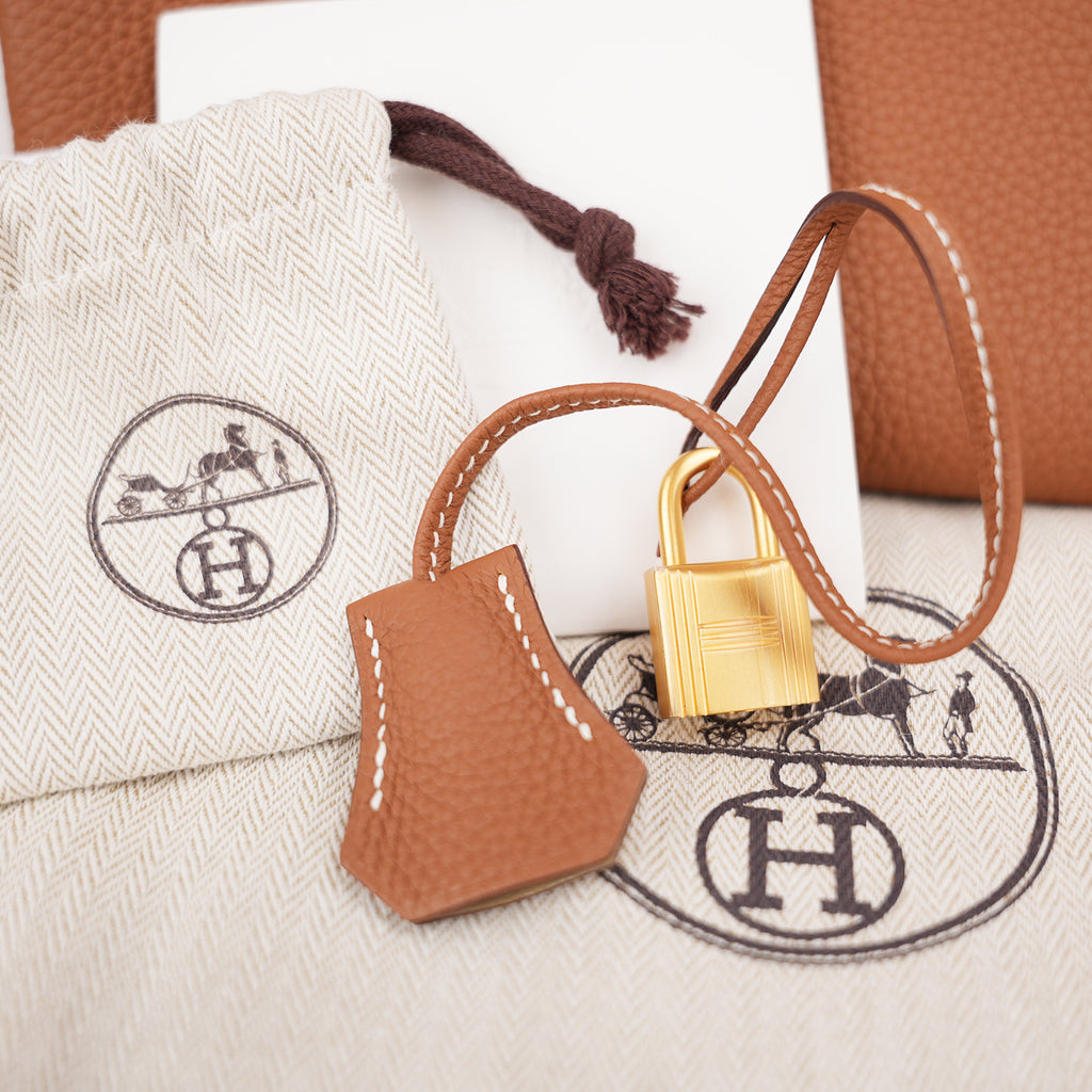 Hermès Birkin 35 Borsa a Mano in Pelle Clemence Gold con Hardware Dorato