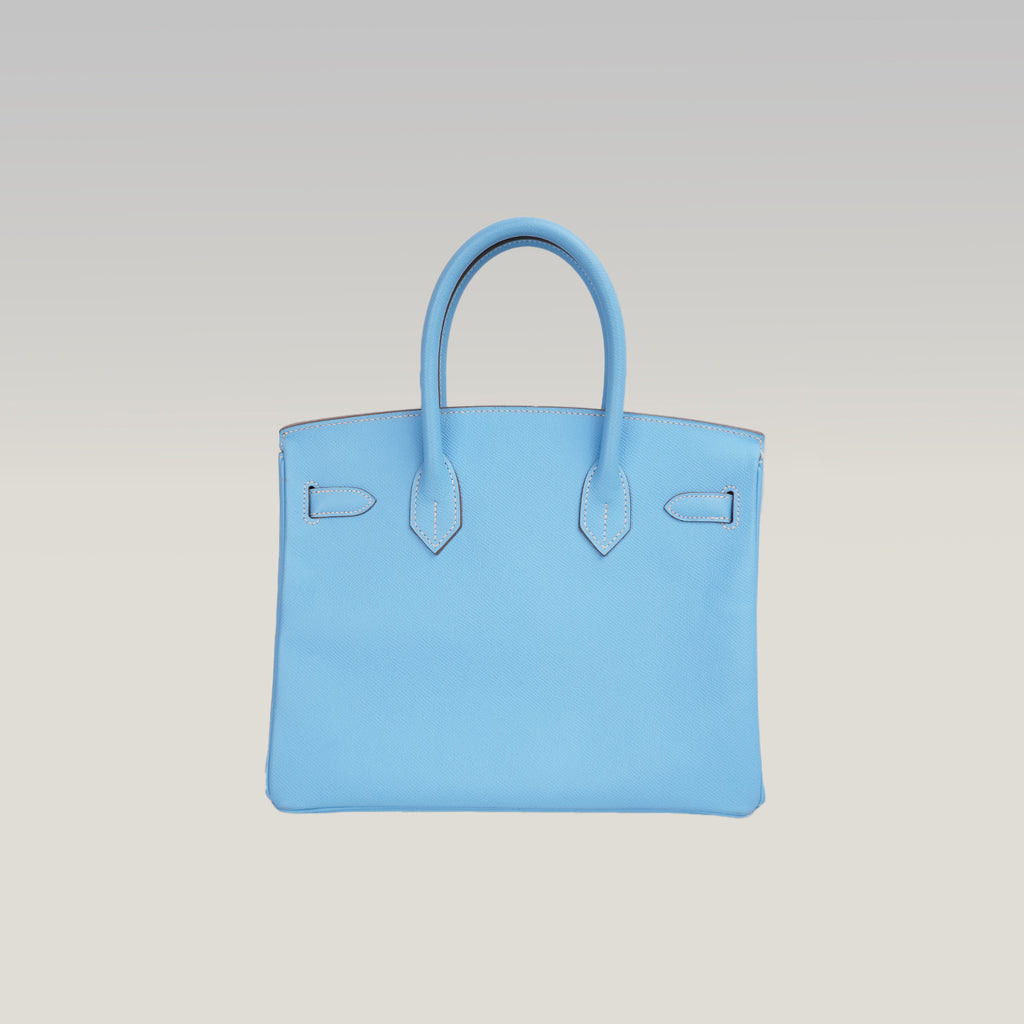 Hermès Birkin 30 Celeste in Pelle Epsom con Hardware Palladium